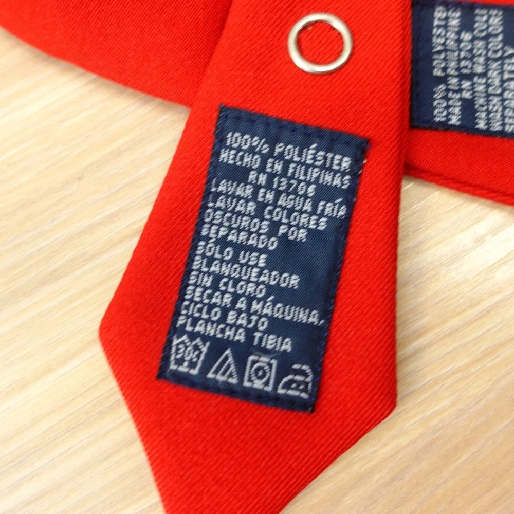 Vintage Skinny Cross Tie Girls Red Twill School Uniform Adjustable FRENCH TOAST